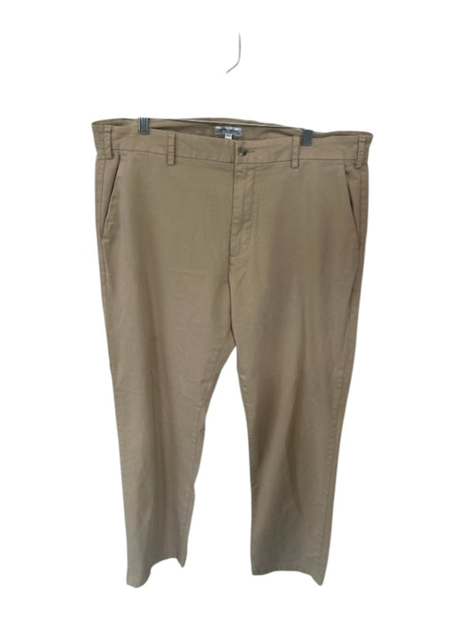 Peter Millar Size 38x32 Tan Cotton Blend Solid Classic Fit Men's Pants Tan / 38x32