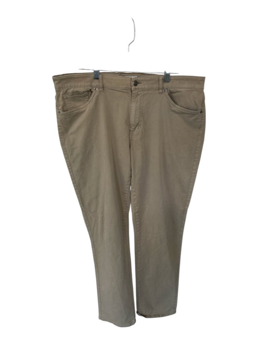Peter Millar Size 38x32 Tan Cotton Blend Solid Classic Fit Men's Pants Tan / 38x32