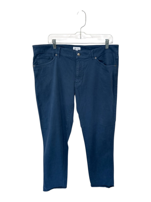 Peter Millar Size 38x32 Navy Cotton Blend Solid Classic Fit Men's Pants Navy / 38x32