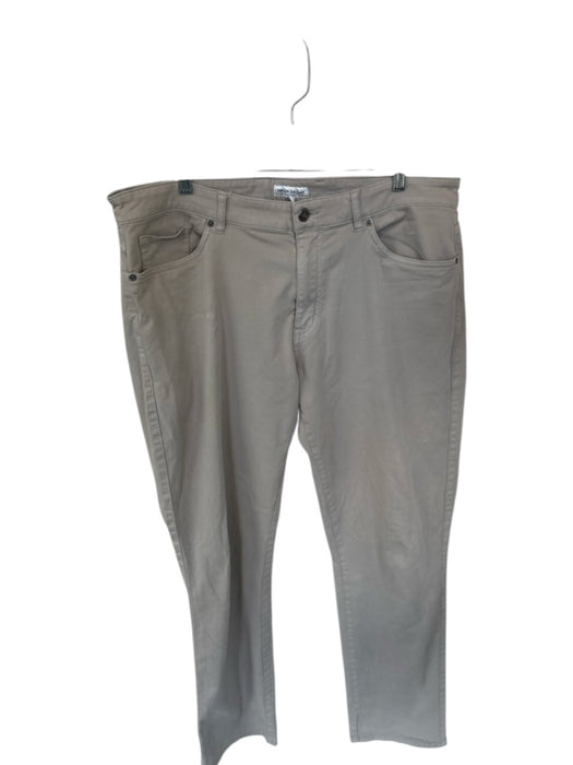 Peter Millar Size 38x32 Taupe Cotton Blend Solid Classic Fit Men's Pants Taupe / 38x32