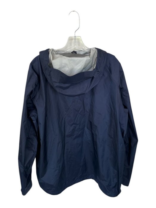 Patagonia Navy Recycled Nylon Solid Hood Full Zip Men's Raincoat Navy / XL