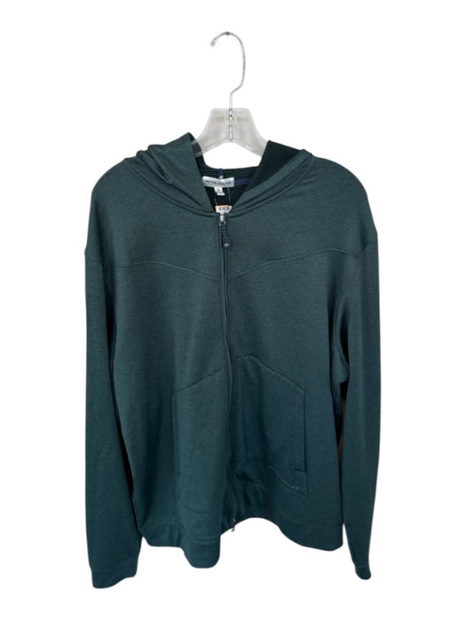 Peter Millar Size XL Forest Green Polyester Lines Hood Athletic Men's Jacket Forest Green / XL