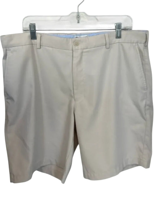 Peter Millar Size 38 Cream Polyester Belt Loops Front & back pockets Golf Shorts Cream / 38