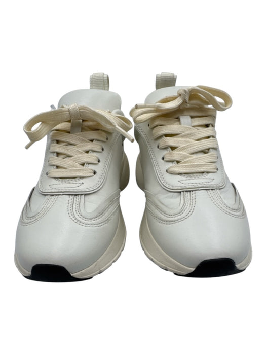 Tory Burch Shoe Size 6.5 White Leather Rubber Sole embossed logo Chunky Sneakers White / 6.5