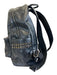 MCM AS IS - Corner Wear Black & Gray Leather Monogram Rockstuds Backpack Bag Black & Gray