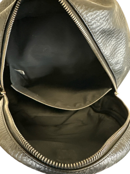 MCM AS IS - Corner Wear Black & Gray Leather Monogram Rockstuds Backpack Bag Black & Gray