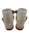 Giuseppe Collection Shoe Size 38 Gold Leather Bow Thong Ankle Buckle Sandals Gold / 38