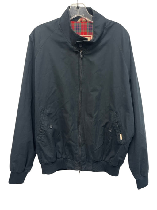 Baracuta AS IS Size 42 Navy Blue Cotton Solid Zip UP Moto Men's Jacket Navy Blue / 42