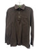 Sid Mashburn Size M Brown Cotton Solid Polo Men's Long Sleeve Shirt Brown / M