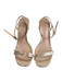 Schutz Shoe Size 5 Gold Manmade Material open toe toe strap Wrap Ankle Heels Gold / 5