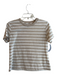 Velvet Size XS Beige & White Polyester & Cotton Crew Neck Short Sleeve Top Beige & White / XS