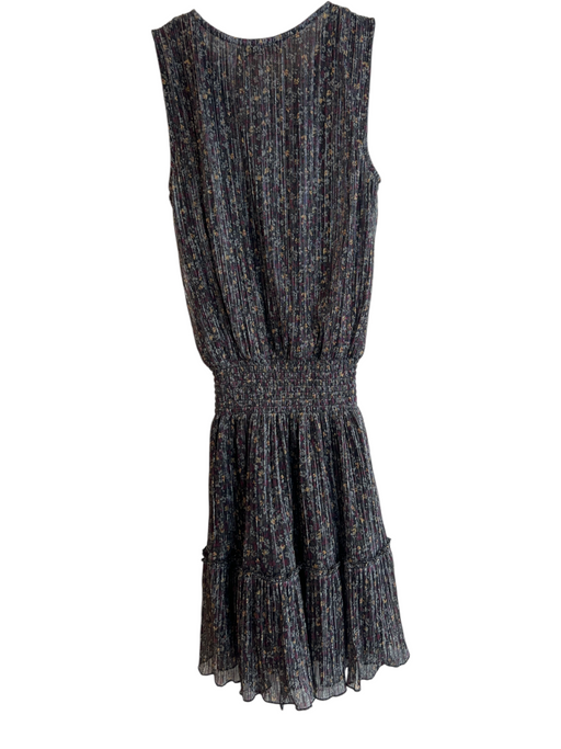 Ramy Brook Size XXS Black Multi Polyester Shimmer V Neck Sleeveless Dress Black Multi / XXS