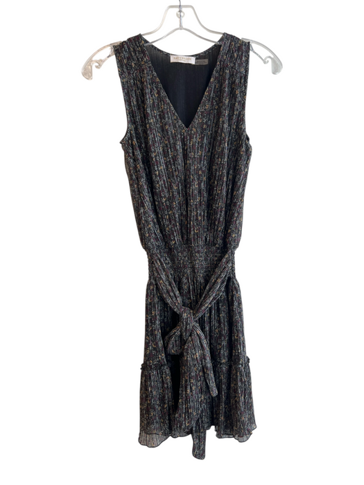 Ramy Brook Size XXS Black Multi Polyester Shimmer V Neck Sleeveless Dress Black Multi / XXS