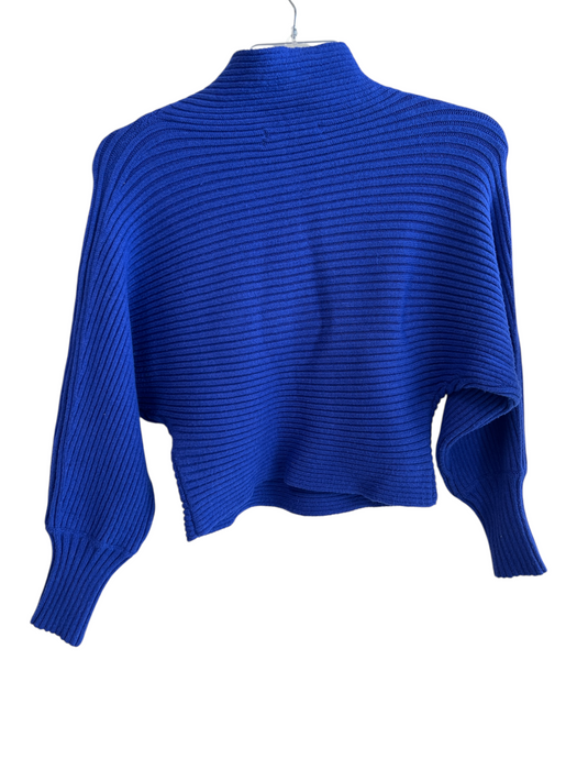 Anthropologie Size XXS Blue Viscose Blend Knit Mock Neck Long Sleeve Sweater Blue / XXS