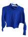 Anthropologie Size XXS Blue Viscose Blend Knit Mock Neck Long Sleeve Sweater Blue / XXS