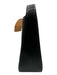 Coach Black Leather Shoulder Bag Structured Clasp Gold Tone Accent Bag Black / Small