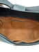 Coach Black Leather Shoulder Bag Structured Clasp Gold Tone Accent Bag Black / Small