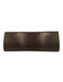 La Regale Brown Metallic Satin Metallic Ruched Clutch Crossbody Bag Brown Metallic / Small