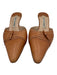Manolo Blahnik Shoe Size 40.5 Orange Leather Pointed Toe Mule Kitten Heel Shoes Orange / 40.5