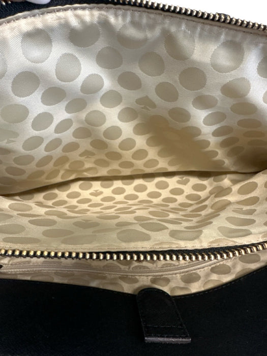 Kate Spade Black Leather Leather Gold detail Shoulder Bag Structured Bag Black / Medium