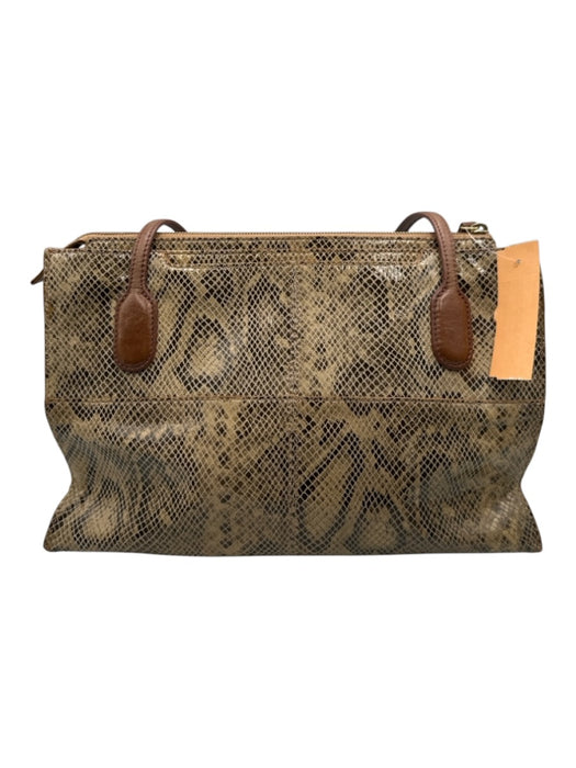 Hobo snake print Leather Shoulder Bag Side Pocket Dust bag incl. Bag snake print / Medium