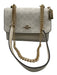 Coach Beige Leather Crossbody Gold Tone Bag Beige / Small