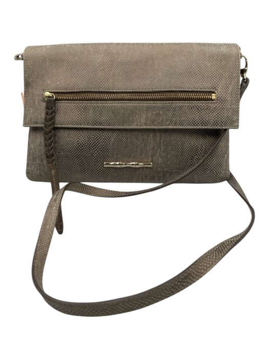 Elaine Turner snake print Metallic Leather foldover Crossbody Dust Bag Incl. Bag snake print / Small