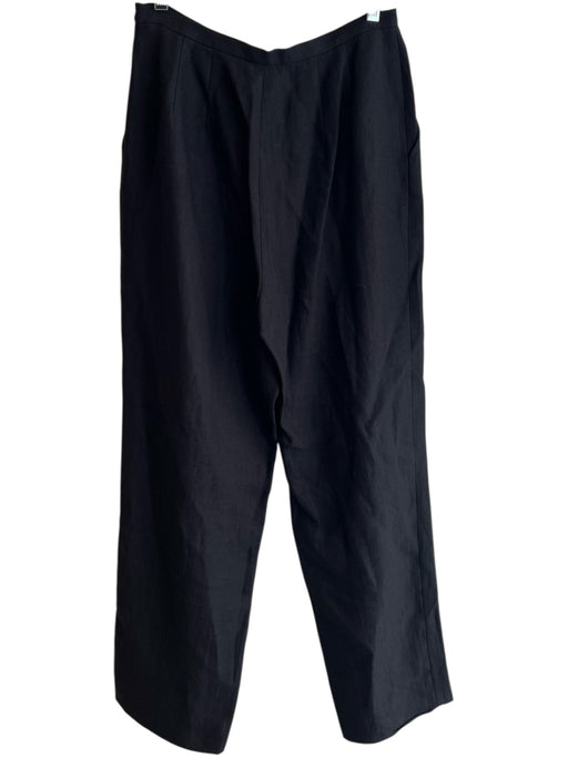 Lafayette 148 Size 8 Black No Fabric Tag High Waist Side Zip Flat Front Pants Black / 8