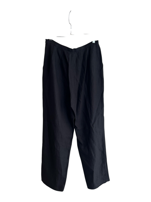 Lafayette 148 Size 8 Black No Fabric Tag High Waist Side Zip Flat Front Pants Black / 8