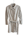 Sigrid Olsen Size 12 Beige Cotton & Linen La Belle Vie Belted Snap Closure Coat Beige / 12