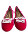 Sam Edelman Shoe Size 7 Hot pink Velvet Round Toe Bow Detail Ballet Flat Shoes Hot pink / 7