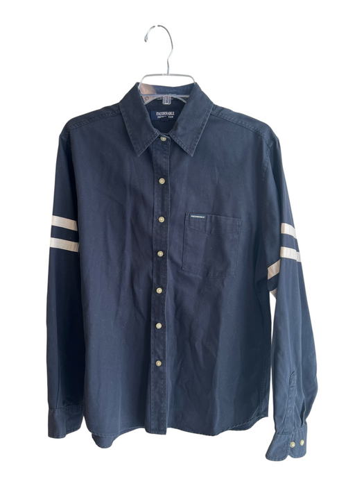 Faconnable Size Large Midnight blue No Fabric Tag Long Sleeve Collared Top Midnight blue / Large