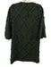 Ottod'Ame Size 2 Dark Green Polyester V Neck Fringe Patterned Knee length Dress Dark Green / 2