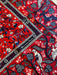 Hermes Red, White, Blue Cashmere & Silk Pasley Floral Print scarf Red, White, Blue / 140cm
