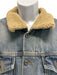Off White Size XL Light Wash Cotton Solid Trucker Lined Men's Jacket Light Wash / XL