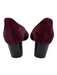 J. Crew Shoe Size 9.5 Maroon Purple Leather Upper Suede Round Toe Pumps Maroon Purple / 9.5