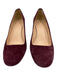 J. Crew Shoe Size 9.5 Maroon Purple Leather Upper Suede Round Toe Pumps Maroon Purple / 9.5