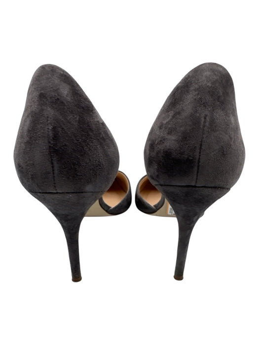 J. Crew Shoe Size 9.5 Taupe Gray Leather Upper Suede Pointed Toe D'orsay Pumps Taupe Gray / 9.5