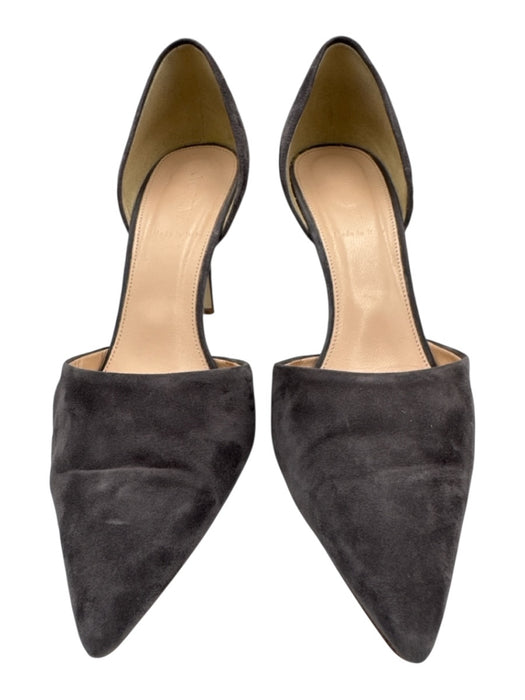J. Crew Shoe Size 9.5 Taupe Gray Leather Upper Suede Pointed Toe D'orsay Pumps Taupe Gray / 9.5