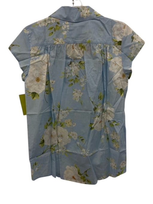 The Cat's Pajamas Size XS Blue, White, Green Cotton Floral Floral Crop Pant Set Blue, White, Green / XS