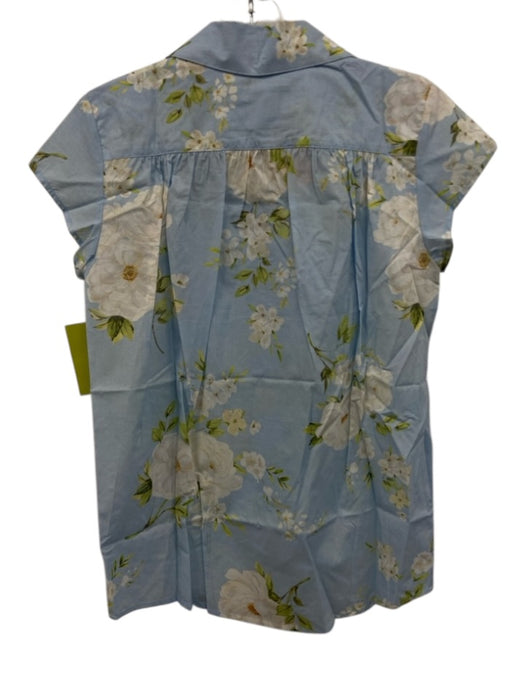 The Cat's Pajamas Size XS Blue, White, Green Cotton Floral Floral Crop Pant Set Blue, White, Green / XS