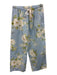 The Cat's Pajamas Size XS Blue, White, Green Cotton Floral Floral Crop Pant Set Blue, White, Green / XS