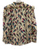 Sheridan French Size S Beige, Pink, Blue Cotton Studded Birds Ruffle Top Beige, Pink, Blue / S