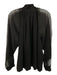 Marie Oliver Size M Black Polyester Pleated Mock Neck keyhole front Top Black / M