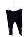 Johnny Was Size XL Black & Cream Cotton Blend Elastic Waist Embroidered Pants Black & Cream / XL