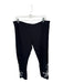 Johnny Was Size XL Black & Cream Cotton Blend Elastic Waist Embroidered Pants Black & Cream / XL