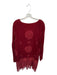 Johnny Was Size L Deep Red Cupra Long Sleeve Lace Detail V Neck Dress Deep Red / L