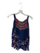 Johnny Was Size L Navy & Multi Cupra Long Sleeve Botanical Cold Shoulder Top Navy & Multi / L