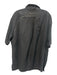 Polo Size L Black Linen Solid Buttons Men's Short Sleeve Black / L