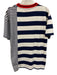 Burberry Size M Blue & White Cotton Striped T shirt Color Block Short Sleeve Blue & White / M